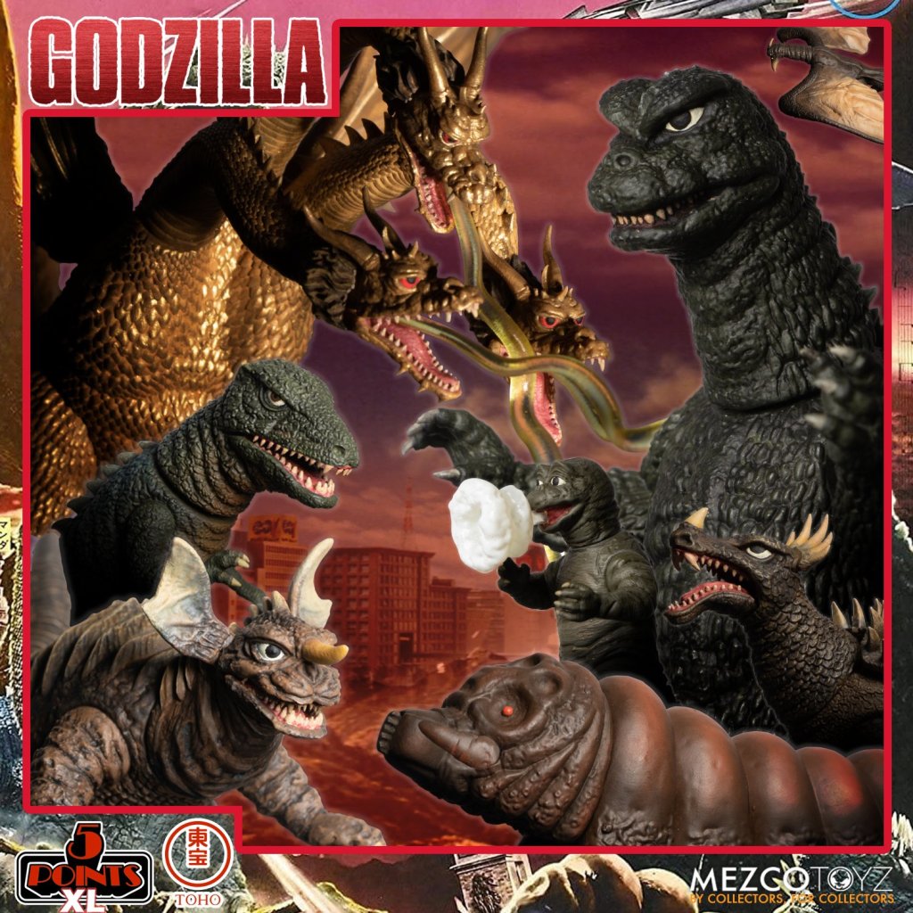 Nerd News: Pre Order the Mezco 5 Points XL Godzilla Destroy All Monsters Boxed Set Rounds 1 & 2 now