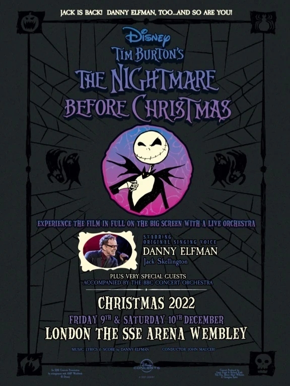 Event News: Nightmare Before Christmas in Concert Coming to London Wembley SSE Arena in December 2022