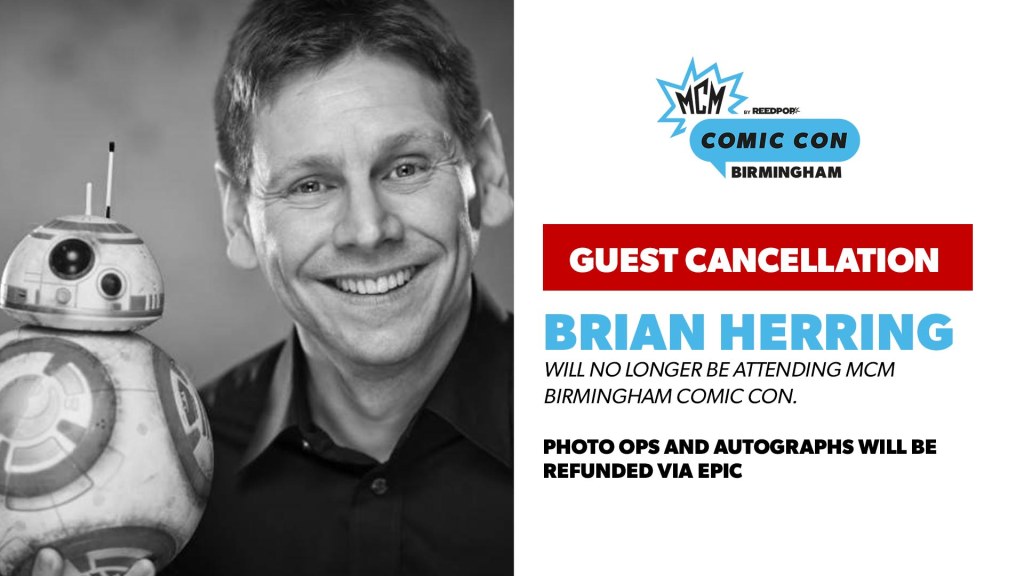 Event News: Brian Herring will no Longer be Appearing at MCM Birmingham
