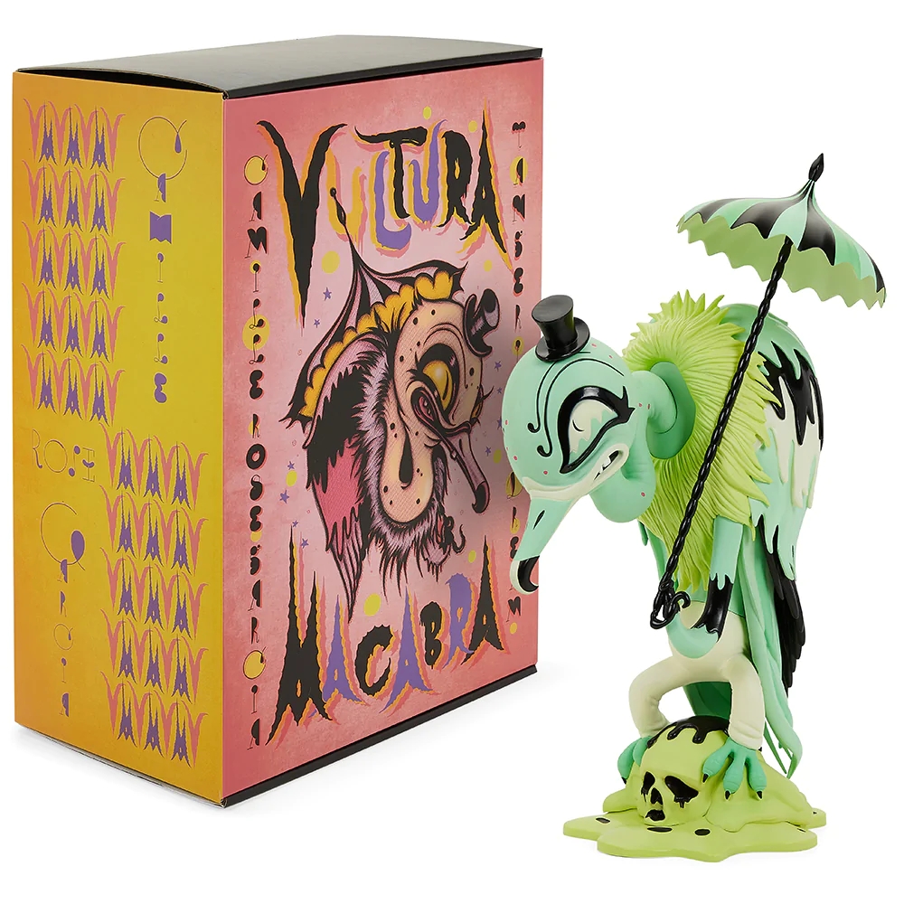 Toy News: Vultura Macabra 14″ Art Figure by Camille Rose Garcia x KidRobot (Moldy Mint Edition)